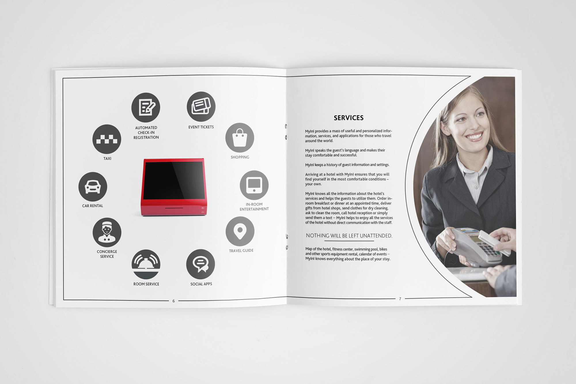 Дизайн многостраничного буклета для устройства MYINI. Myini Digital Concierge - a digital concierge device for the hotel guests. Коммуникационное агентство WeDESIGN | МыДИЗАЙН, агентство мыдизайн, агентство wedesign, дизайн-агентство МыДИЗАЙН, креативное агентство, дизайн студия, wedesign, мыдизайн, мы, www.мыдизайн.рф, www.wedesigngroup.ru, info@wedesigngroup.ru, +7 (812) 924-59-96 http://www.myinis.com